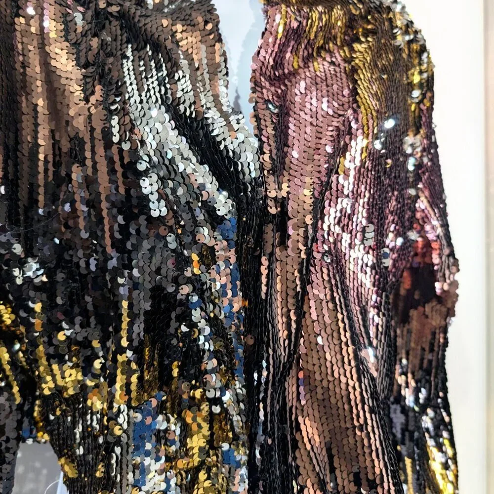 Adore Sequin Blazer Size Large NWT - Picture 5 of 6